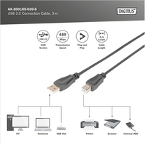 usb b laidas 3m - Logilink CU0008B USB-B 3m Black - 3 nuotrauka