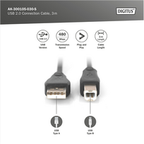 usb b laidas 3m - Logilink CU0008B USB-B 3m Black - 4 nuotrauka