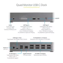 hdmi 4k 60hz - StarTech DK31C4DPPDUE USB-C Dock 4K 60Hz Juodas (Black) - 3 nuotrauka
