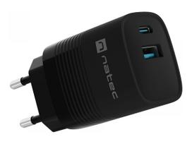 30 w usb c pakrovejas - NATEC Charger Ribera GaN USB-A USB-C 30W | NUC-2141 - 2 nuotrauka
