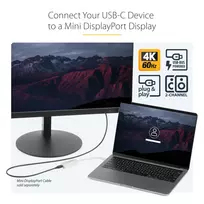 usb i com kabelis - USB adapteris StarTech USB-C – DisplayPort mini Baltas (CDP2MDP) - 3 nuotrauka
