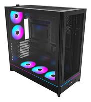 montech pc case - Montech HS01 PRO PC-kompiuterio korpusas, Midi-Tower, ATX, aRGB, Tempered Glass - juodos spalvos - 7 nuotrauka