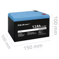 lifepo4 akumuliatoriai - QOLTEC 53701 LiFePO4 battery / 12Ah - 3 nuotrauka