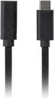 usb c cable gen 2 - Lanberg CA-USBE-20CC-0005-BK USB-C M/F 3.1 kabelis 0.5 m Juodas (Black) - 4 nuotrauka