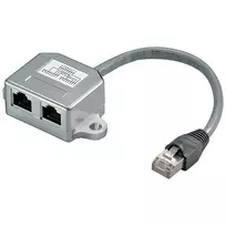 kistukas rj45 8p8c - Goobay CAT5 RJ45 Plug To 2 x RJ 45 Jack - 2 nuotrauka