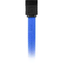 sata cable - Sharkoon SATA III Angled Cable blue - 45 cm - 2 nuotrauka
