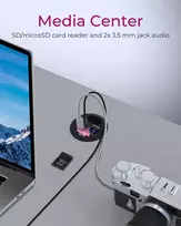 usb 3 0 hub type - ICYBOX IB-HUB1404A Icy Box Desk Hub 2x USB 3.0, 1x USB 3.0 Type-C, garso įvestis / išvestis, SD skaitytuvas - 5 nuotrauka