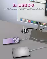 usb 3 0 hub type - ICYBOX IB-HUB1404A Icy Box Desk Hub 2x USB 3.0, 1x USB 3.0 Type-C, garso įvestis / išvestis, SD skaitytuvas - 6 nuotrauka