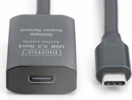 active usb extension cable - Digitus DA-73108 Aktyvus USB 3.2 Gen 1 5G Ilgintuvas USB-C į USB-C Juodas (Black) - 3 nuotrauka