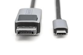 usb c adapteris - DIGITUS USB 3.2 Anschlusskabel Typ C --> DP St./St. 1m schw. - 6 nuotrauka