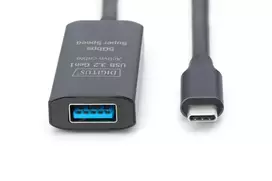 usb 3.0 extension - Digitus DA-73110 Aktyvus USB 3.2 Gen1 5G ilgintuvas USB-C į USB-A 5m Juodas (Black) - 3 nuotrauka