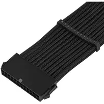 atx 24 pin cables - SilverStone SST-PP07E-MBB ATX 24-Pin Extension Cable 0.3m Juodas (Black) - 3 nuotrauka