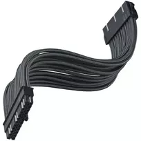 atx 24 pin cables - SilverStone SST-PP07E-MBB ATX 24-Pin Extension Cable 0.3m Juodas (Black) - 4 nuotrauka