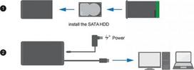 usb sata - External HDD enclosure 3.5& 39 , SATA, USB3.0 - 2 nuotrauka