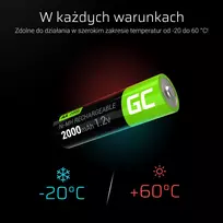ikraunamos baterijos aa 2000 - Green Cell GR06 Įkraunamas akumuliatorius AA Ni-MH 2000mAh 2 vnt. - 5 nuotrauka