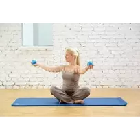 gimnastikos kamuoly - SISSEL® Pilates svoriniai kamuoliukai, mėlyni, 900 g, 2 vnt - 4 nuotrauka