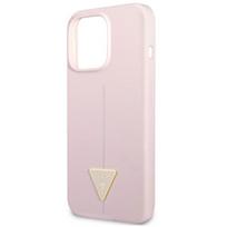 iphone 13 silikoninis deklas apple - Apple iPhone 13 Pro Max Guess dėklas Silicone Triangle (GUHCP13XSLTGU) violetinės spalvos - 4 nuotrauka