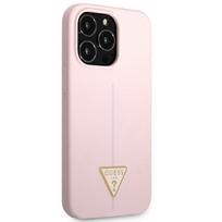 iphone 13 silikoninis deklas apple - Apple iPhone 13 Pro Max Guess dėklas Silicone Triangle (GUHCP13XSLTGU) violetinės spalvos - 5 nuotrauka
