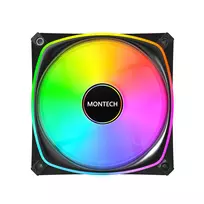 argb fan 120 mm - Montech RX120 Pro PWM Reverse Fan ARGB 120mm Black - 2 nuotrauka