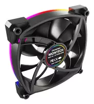 argb fan 120 mm - Montech RX120 PWM Black 3 in 1 120mm Case Fan (3 vnt.) - 3 nuotrauka