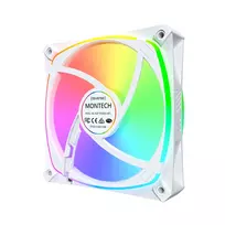 argb fan pack - Montech RX120 Pro PWM Reverse ARGB White 120mm 3-Pack - 5 nuotrauka