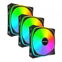 argb fan pack - Montech RX120 PRO Black 3-in-1 Case Fan 120mm - 3 nuotrauka