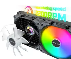 cpu cooler digital - Montech HyperFlow Digital 240 White - 5 nuotrauka