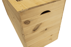 lauko daiktadeze - 4IQ Medinė sodo dėžė, 200 l, 100 cm x 40 cm x 50 cm - 3 nuotrauka