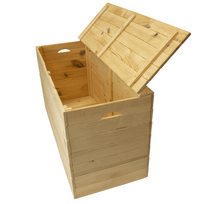lauko daiktadeze - 4IQ Medinė sodo dėžė, 200 l, 100 cm x 40 cm x 50 cm - 6 nuotrauka