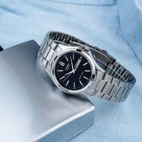 casio laikrodziai vyrams - Casio DATE Juoda Sidabras (Black Silver) - 4 nuotrauka