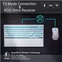 balta klaviatura - Asus ROG Strix Scope II 96 Wireless, balta (White) NX/PBT - 7 nuotrauka