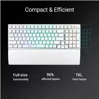 balta klaviatura - Asus ROG Strix Scope II 96 Wireless, balta (White) NX/PBT - 8 nuotrauka