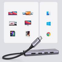 type c usb hdmi - Ugreen CM511 5-in-1, 3x USB3.0 + HDMI + TF / SD - 4 nuotrauka