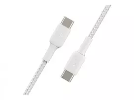 usb c pakrovejas - Belkin Boost Braided USB Type-C To USB Type-C Cable 1m White - 2 nuotrauka