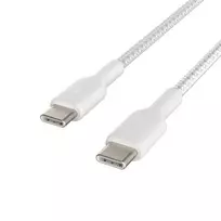 usb c pakrovejas - Belkin Boost Braided USB Type-C To USB Type-C Cable 1m White - 4 nuotrauka