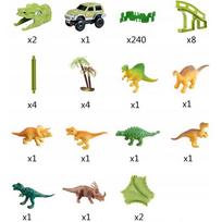 automobiliu lenktynes - Woopie Automobilių trasa Dinozaurai XXL 240 el. - 5 nuotrauka