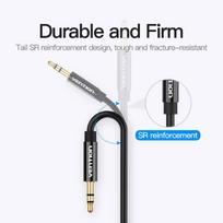 aux laidas - Stereo Splitter 3.5mm Male to 2x 3.5mm Female 0.3m Vention BBSBY Black - 5 nuotrauka