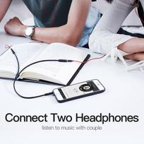 aux laidas - Stereo Splitter 3.5mm Male to 2x 3.5mm Female 0.3m Vention BBSBY Black - 8 nuotrauka