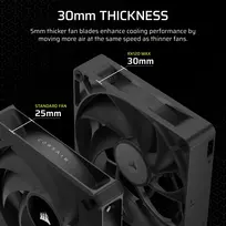 120mm fan - Corsair iCUE LINK RX120 MAX 120 mm Juodas (Black) 3 vnt. - 5 nuotrauka