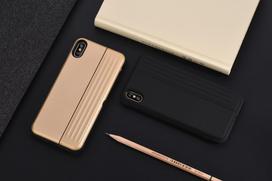 korteliu deklas iphone - Devia "H-Card Back Case iPhone XS Max" Gold - 2 nuotrauka