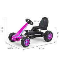 pedaliniai kartingai - Automobilis su pedalais Milly Mally Viper Go-Kart, rožinis - 4 nuotrauka