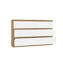 komodos - Komoda Malwa M6, balta/artisan oak, 120 cm x 30 cm x 72 cm - 2 nuotrauka