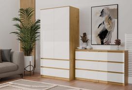 komodos - Komoda Malwa M6, balta/artisan oak, 120 cm x 30 cm x 72 cm - 8 nuotrauka