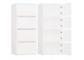 komoda 50 cm - Komoda Top E Shop ALMA su 4 durelėmis ir 4 lentynomis, balta (White) - 7 nuotrauka