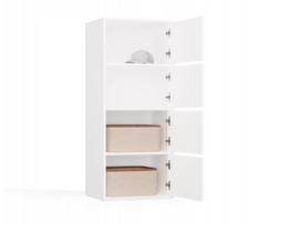 komoda 50 cm - Komoda Top E Shop ALMA su 4 durelėmis ir 4 lentynomis, balta (White) - 8 nuotrauka