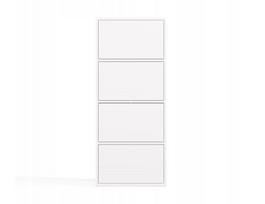 komoda 50 cm - Komoda Top E Shop ALMA su 4 durelėmis ir 4 lentynomis, balta (White) - 9 nuotrauka