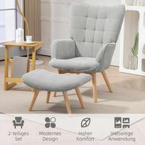 sofa lova - Fotelis HOMCOM Viengulė Sofa-Lova, Pilka (Grey) - 5 nuotrauka