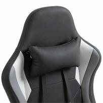 zaidimu kede su koju atrama - Vinsetto žaidimų kėdė, Juoda/Pilka (Black/Grey) - 3 nuotrauka