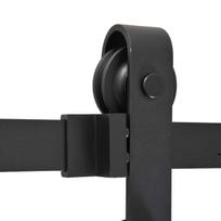 begeliai stumdomoms durims - HOMCOM Stumdomų durų furnitūros komplektas 183 cm, tamsiai rudas (Dark Brown) - 3 nuotrauka