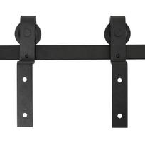 stumdomos durys - HOMCOM Stumdomųjų durų sistema, juoda (Black) - 4 nuotrauka